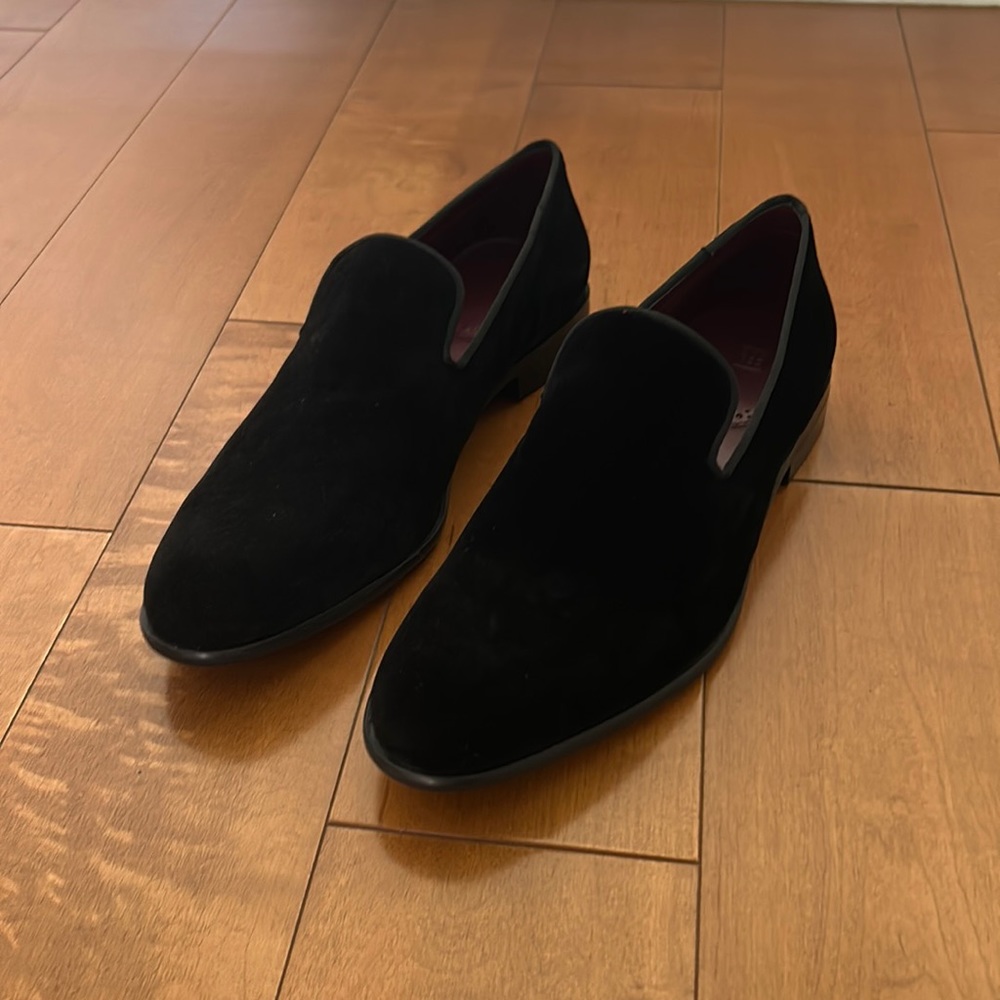 Black Tux Velvet Slip-On Shoes